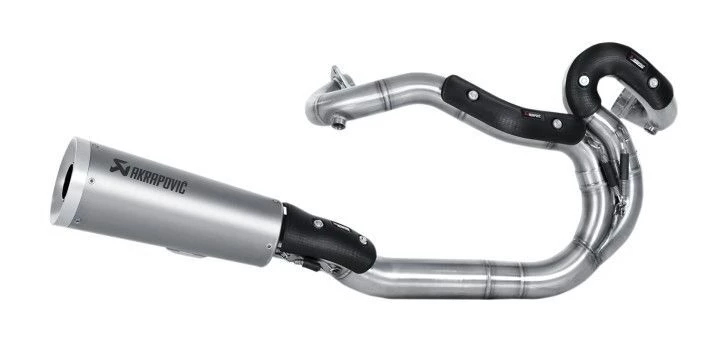 Akrapovic Open-Line 2-Into-1 Exhaust System For Harley V-Rod 2009-2017 Natural Titanium [Previously Installed] - Image 2