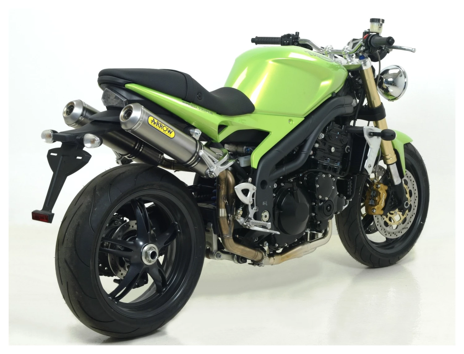 Arrow Exhaust Arrow Round Slip-On Exhaust Triumph Speed Triple 2005-2006 - Image 2