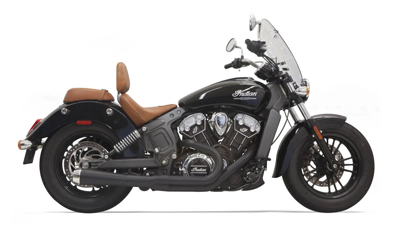Bassani Exhaust Full System Bassani 2-Into-1 Exhaust For Indian Scout 2015-2022