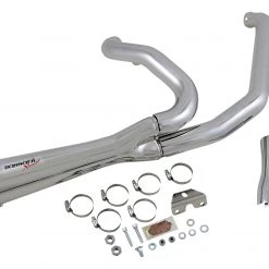 Bassani Exhaust Full System Bassani Road Rage 2-Into-1 Shorty Exhaust For Harley Touring 2017-2022