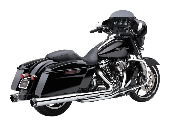 Exhaust Cobra 4" NH Dual Cut Slip-On Mufflers For Harley Touring - Image 3