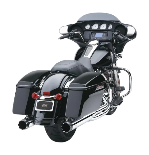 Exhaust Cobra 4" NH Dual Cut Slip-On Mufflers For Harley Touring - Image 4