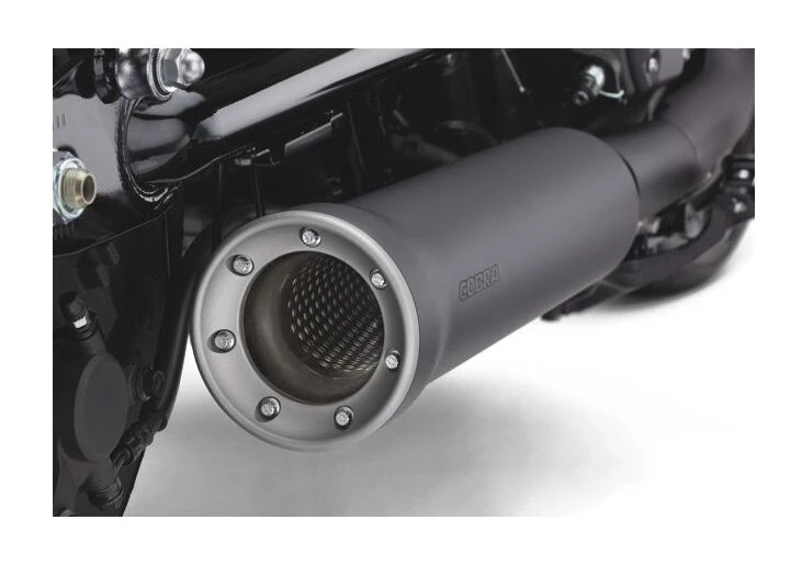 Cobra Exhaust 4" Slip-On Muffler For Yamaha Bolt 2014-2022 Black [Open Box] - Image 2