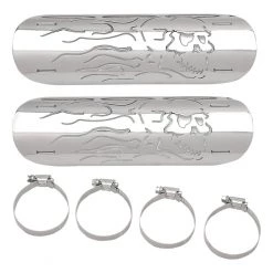 Exhaust Heat Shields Drag Specialties Flame Skull Heat Shield