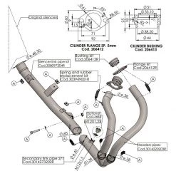 Headers LeoVince Exhaust Header For Stock Exhaust Honda Africa Twin 2018-2019
