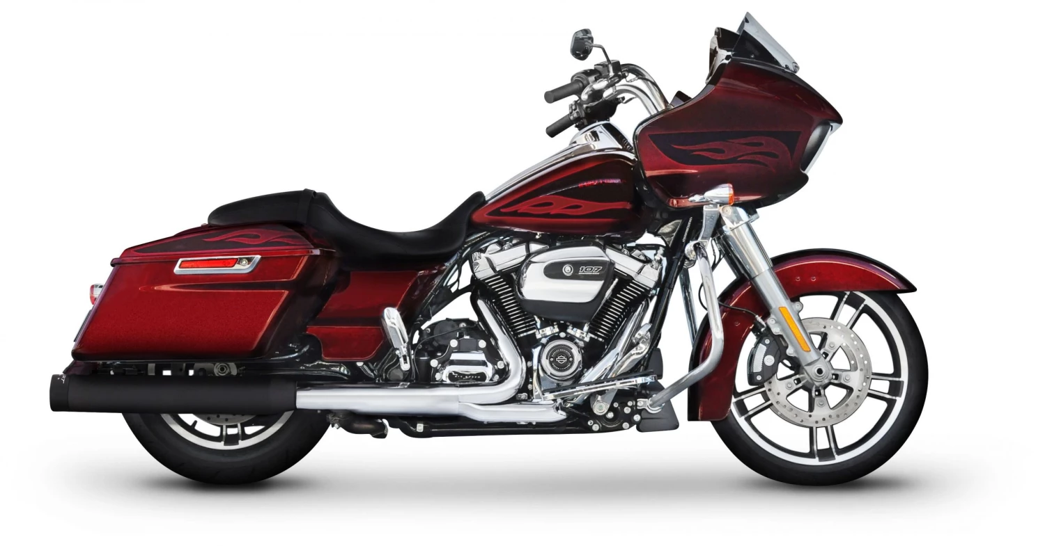 Rinehart Exhaust Rinehart 4" DBX 40 Slip-On Mufflers For Harley Touring