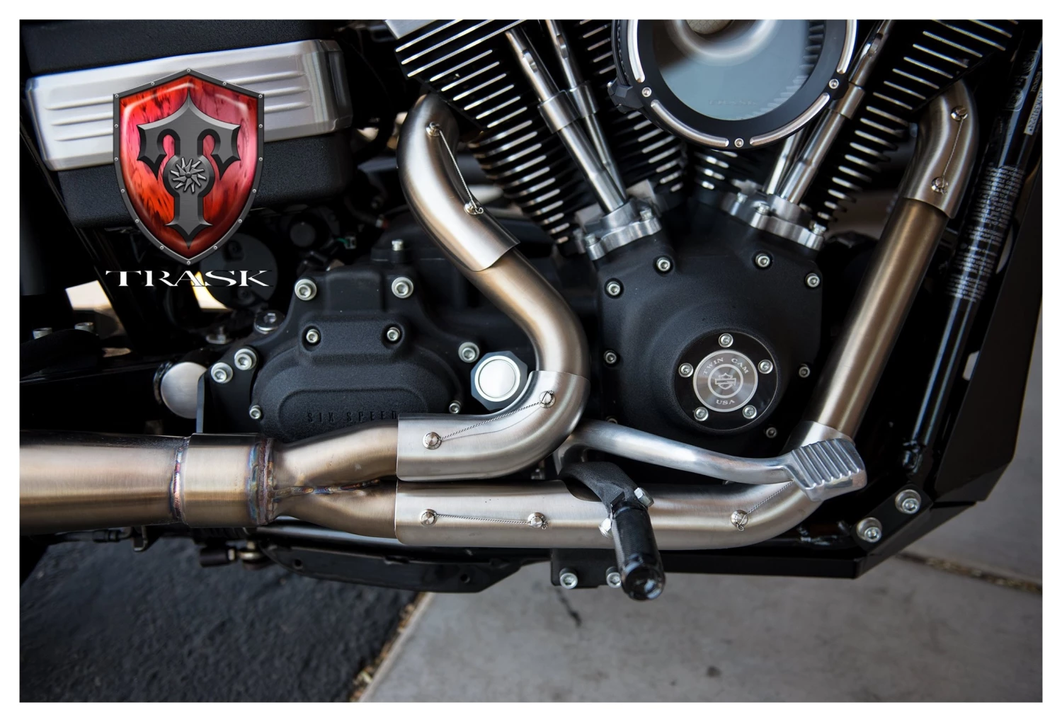 Trask Assault 2-Into-1 Stainless Exhaust For Harley - Image 4