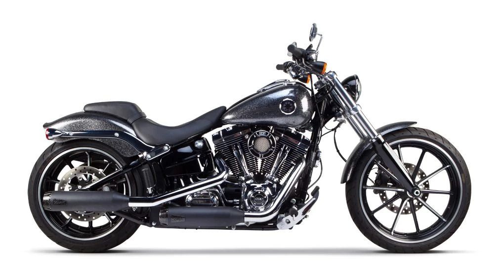 Exhaust Two Brothers Comp-S Short Slip-On Mufflers For Harley