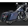 Exhaust Vance & Hines 4" Monster Rounds Slip-On Mufflers For Harley Touring