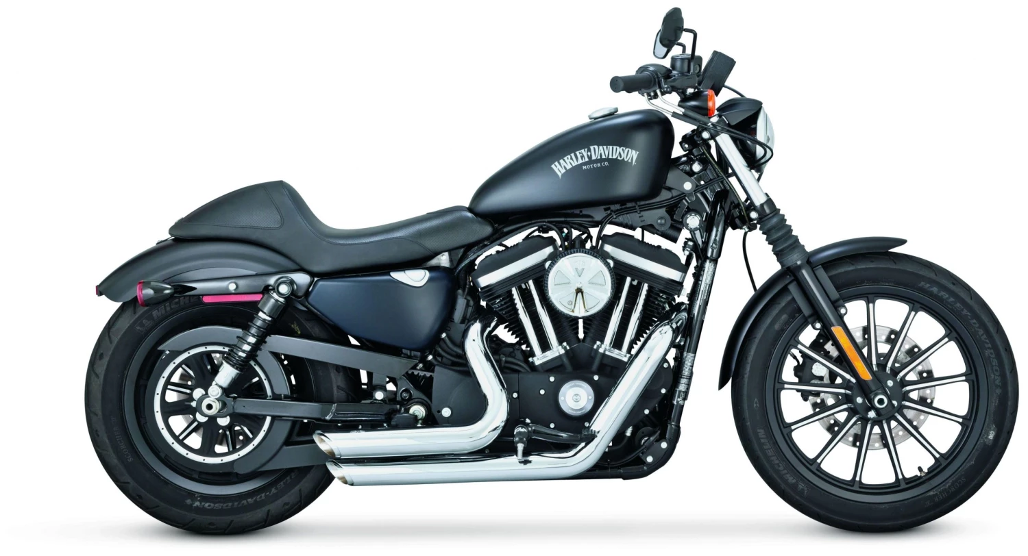 Full System Vance & Hines Shortshots Staggered Exhaust For Harley - Image 4