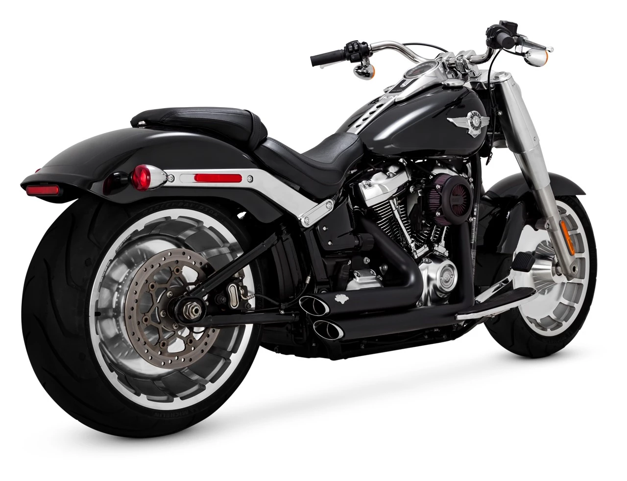 Full System Vance & Hines Shortshots Staggered Exhaust For Harley - Image 5