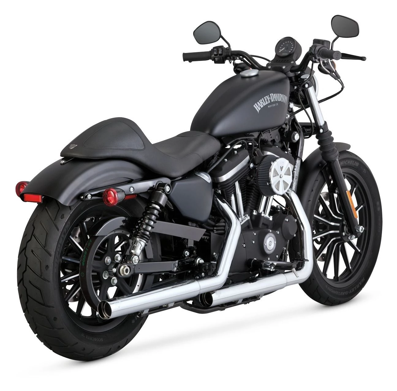 Vance & Hines 2 1/2" Straightshots HS Slip-On Mufflers For Harley - Image 2