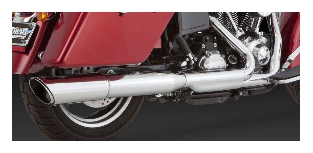 Exhaust Vance & Hines 4" Twin Slash 2-Into-1 Slip-On Muffler For Harley Dyna 2012-2017 - Image 2
