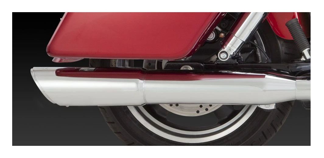 Exhaust Vance & Hines 4" Twin Slash 2-Into-1 Slip-On Muffler For Harley Dyna 2012-2017 - Image 4