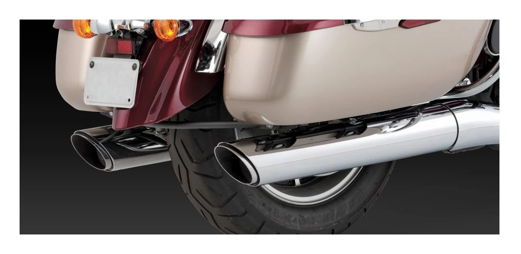 Exhaust Vance & Hines Twin Slash Round Slip-On Mufflers - Image 3